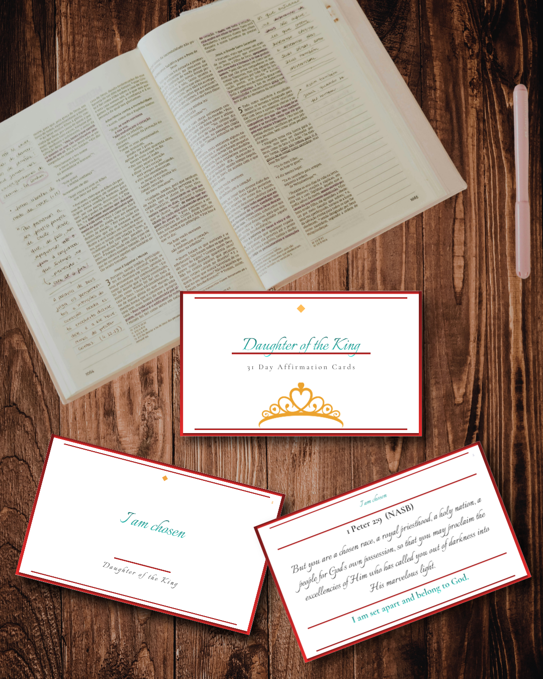 Daughter of the King Affirmation Cards
